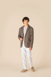 Spasso SP600 - Men's Washed Effect Linen Blazer