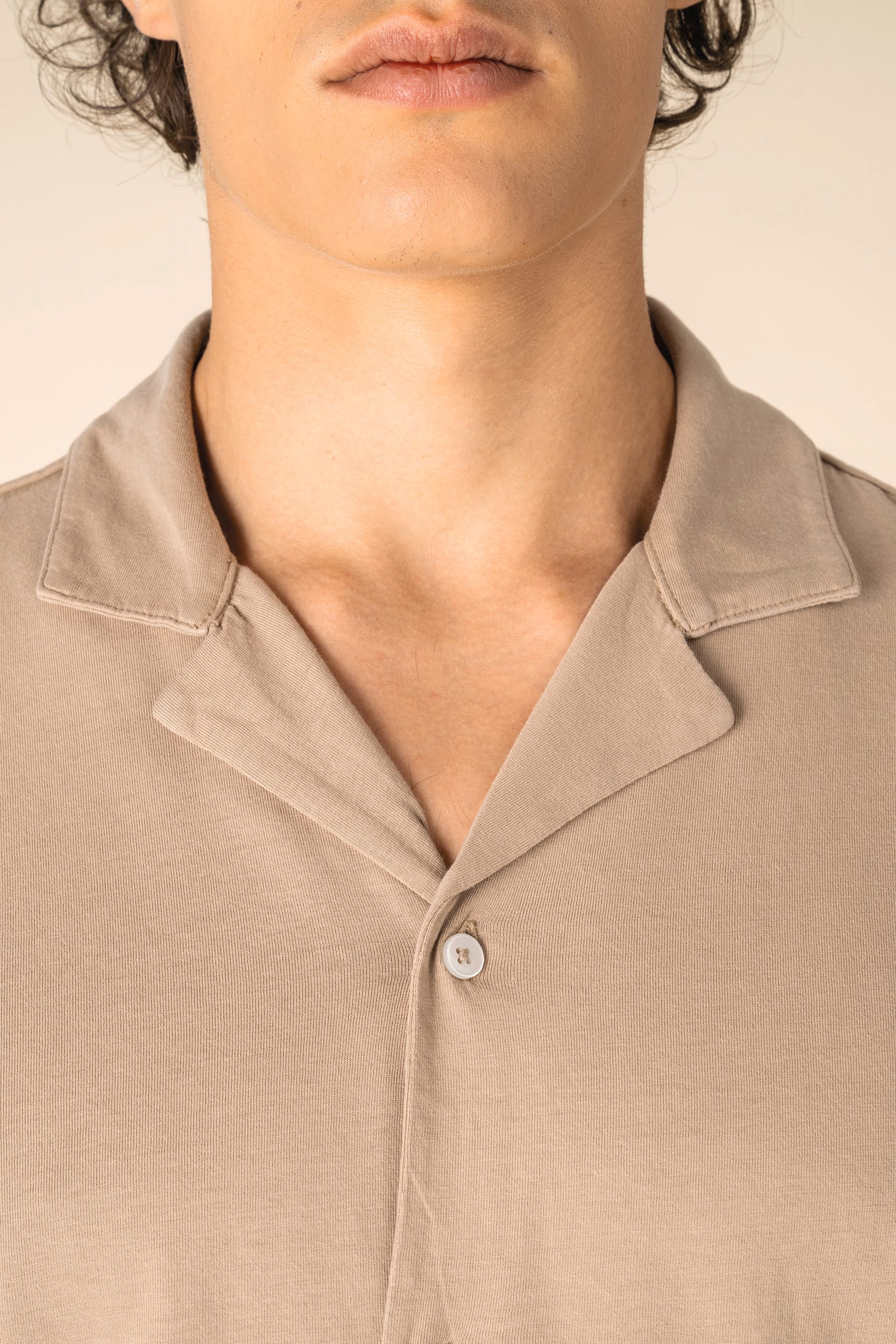 Gewassen Jersey Bowlingkraag Overhemd voor Heren – 165 g/m² | SP522