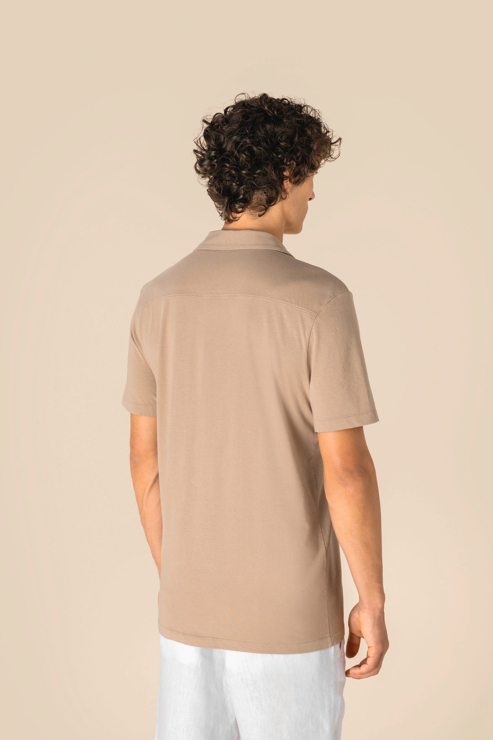 Gewassen Jersey Bowlingkraag Overhemd voor Heren – 165 g/m² | SP522