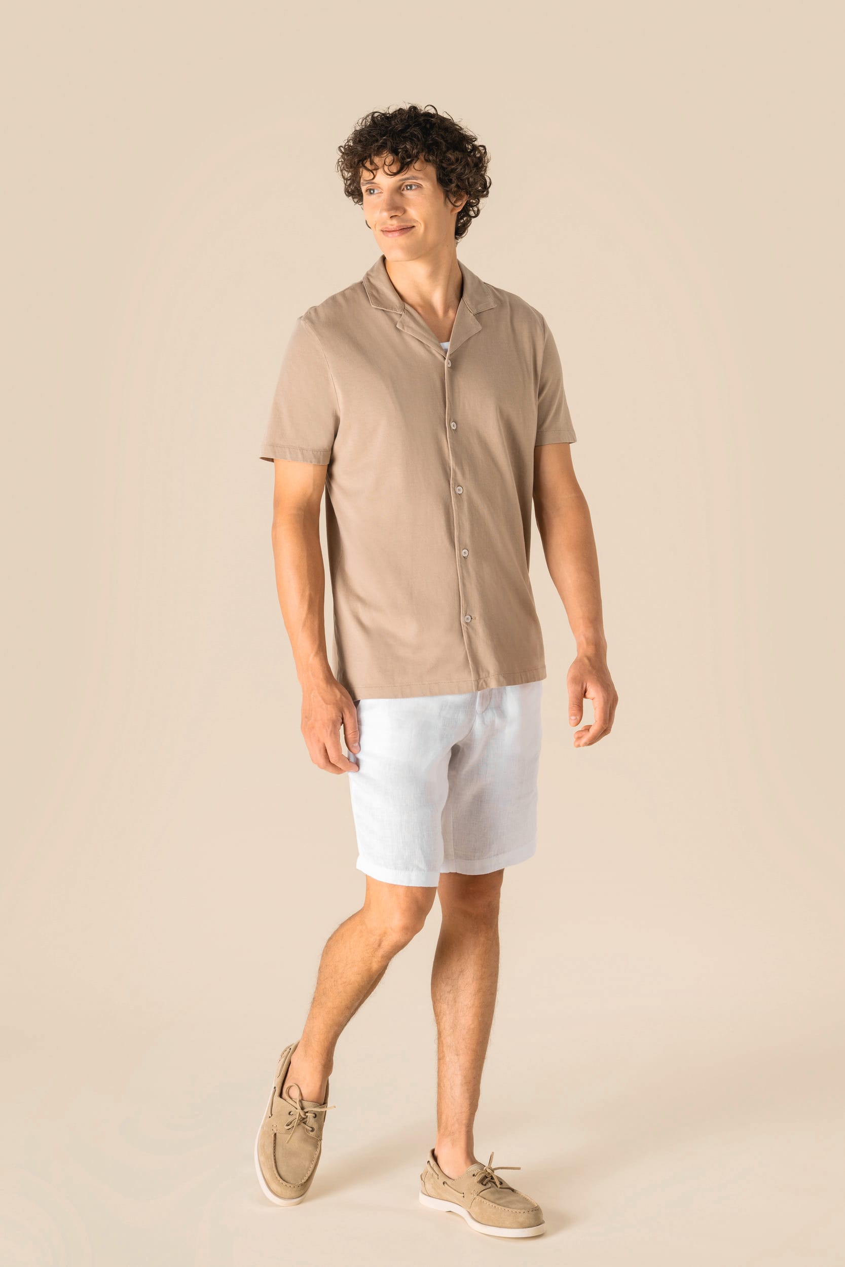 Gewassen Jersey Bowlingkraag Overhemd voor Heren – 165 g/m² | SP522