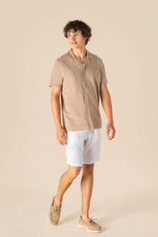 Gewassen Jersey Bowlingkraag Overhemd voor Heren – 165 g/m² | SP522