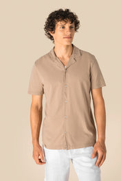 Gewassen Jersey Bowlingkraag Overhemd voor Heren – 165 g/m² | SP522