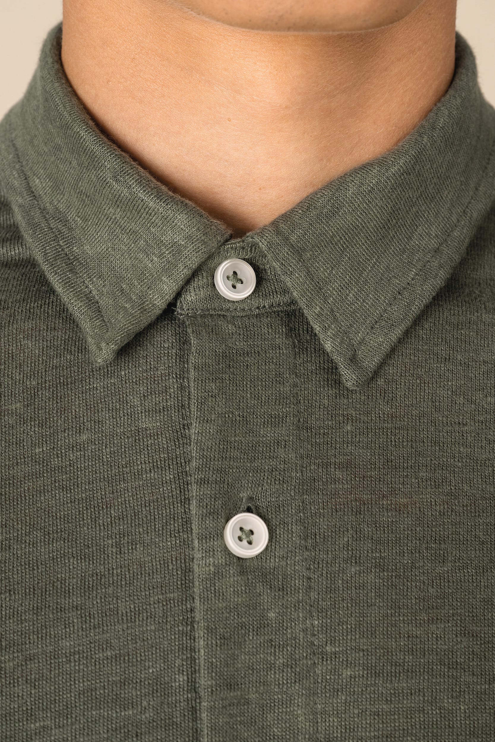 Spasso SP517 - Men's Linen Short-sleeved Shirt