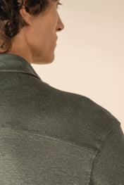 Spasso SP517 - Men's Linen Short-sleeved Shirt