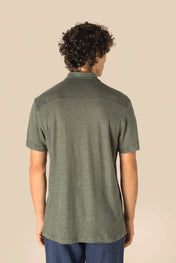 Spasso SP517 - Men's Linen Short-sleeved Shirt