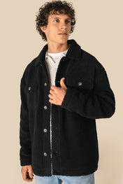 Spasso SP508 - Unisex Sherpa Dropped Shoulders Overshirt