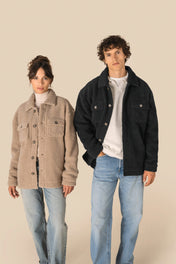 Spasso SP508 - Unisex Sherpa Dropped Shoulders Overshirt