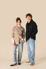 Spasso SP508 - Unisex Sherpa Dropped Shoulders Overshirt