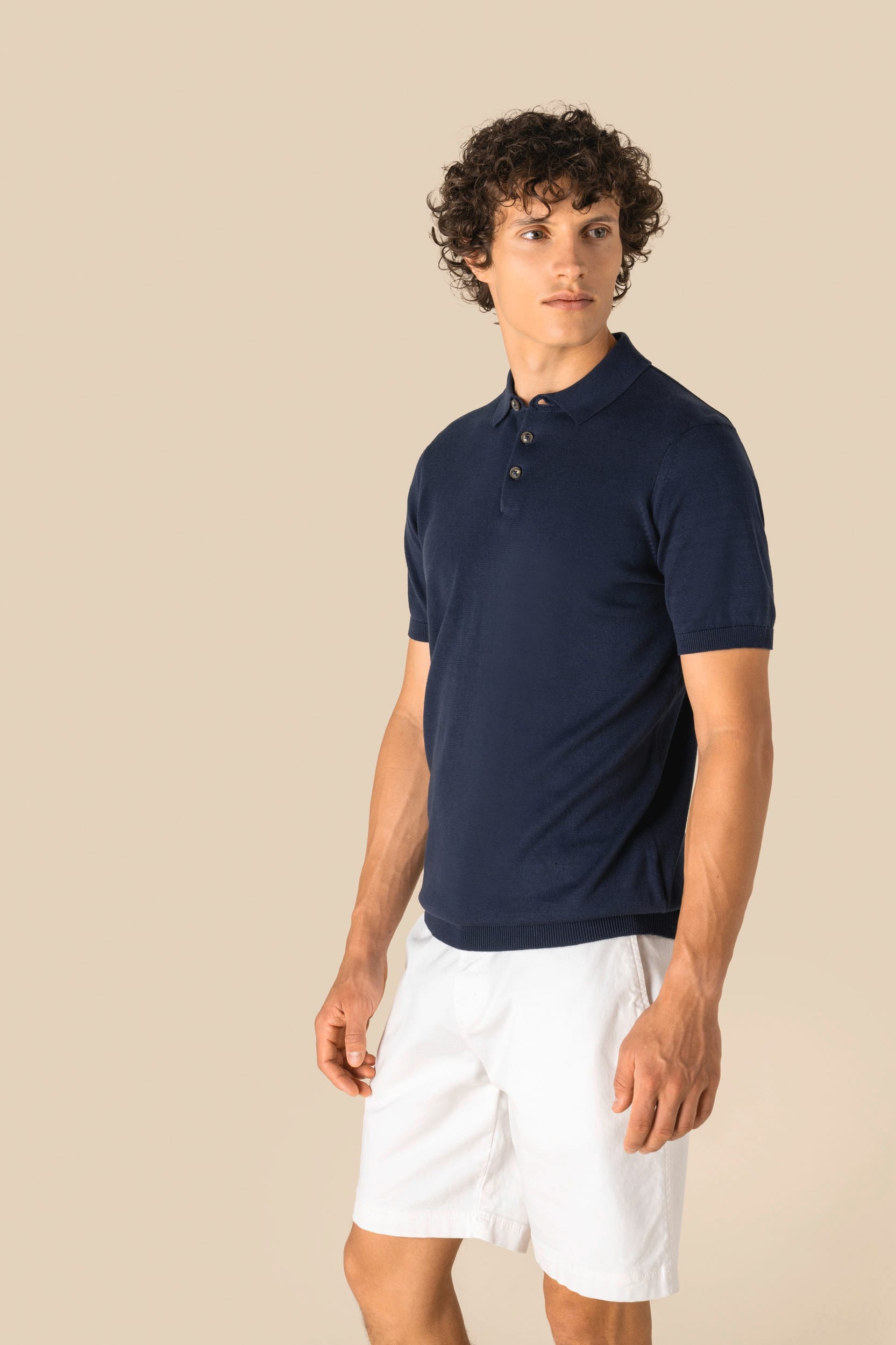 Eco-Friendly Knitted Polo for Men – 225 g/m² | SP203