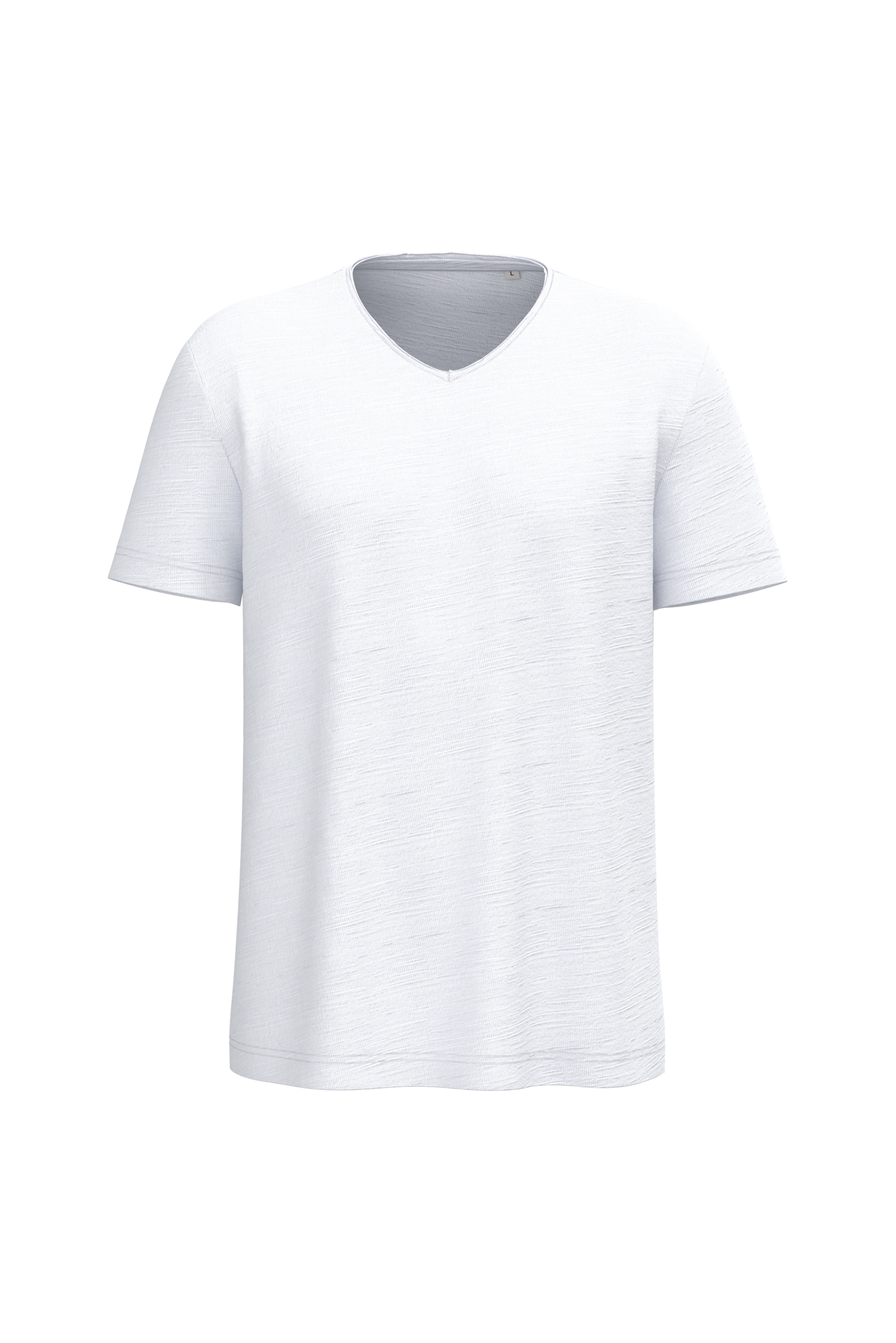 Spasso SP303 - Eco-friendly Men's Dropped Shoulders Raw Edge Collar Slub T-shirt