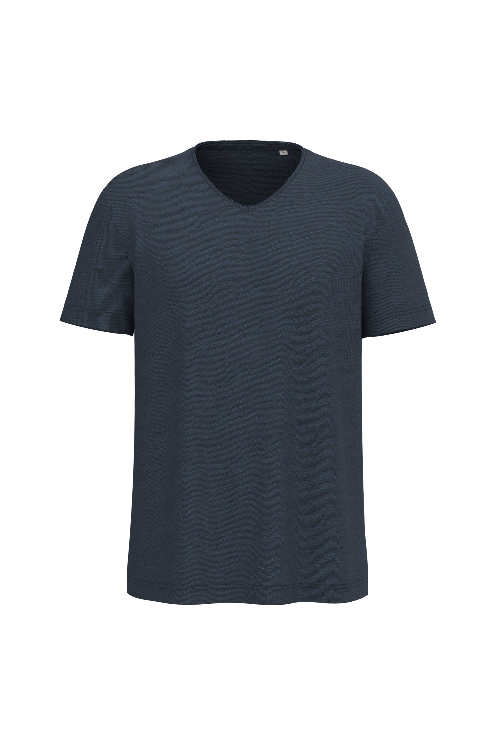 Spasso SP303 - Eco-friendly Men's Dropped Shoulders Raw Edge Collar Slub T-shirt