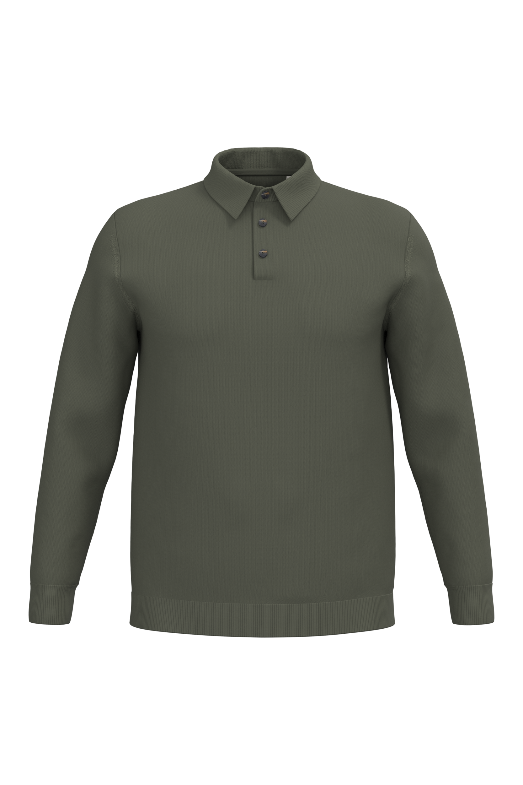 Spasso SP204 - Eco-friendly Men's Knitted Long Sleeve Polo Shirt