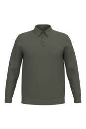 Spasso SP204 - Eco-friendly Men's Knitted Long Sleeve Polo Shirt