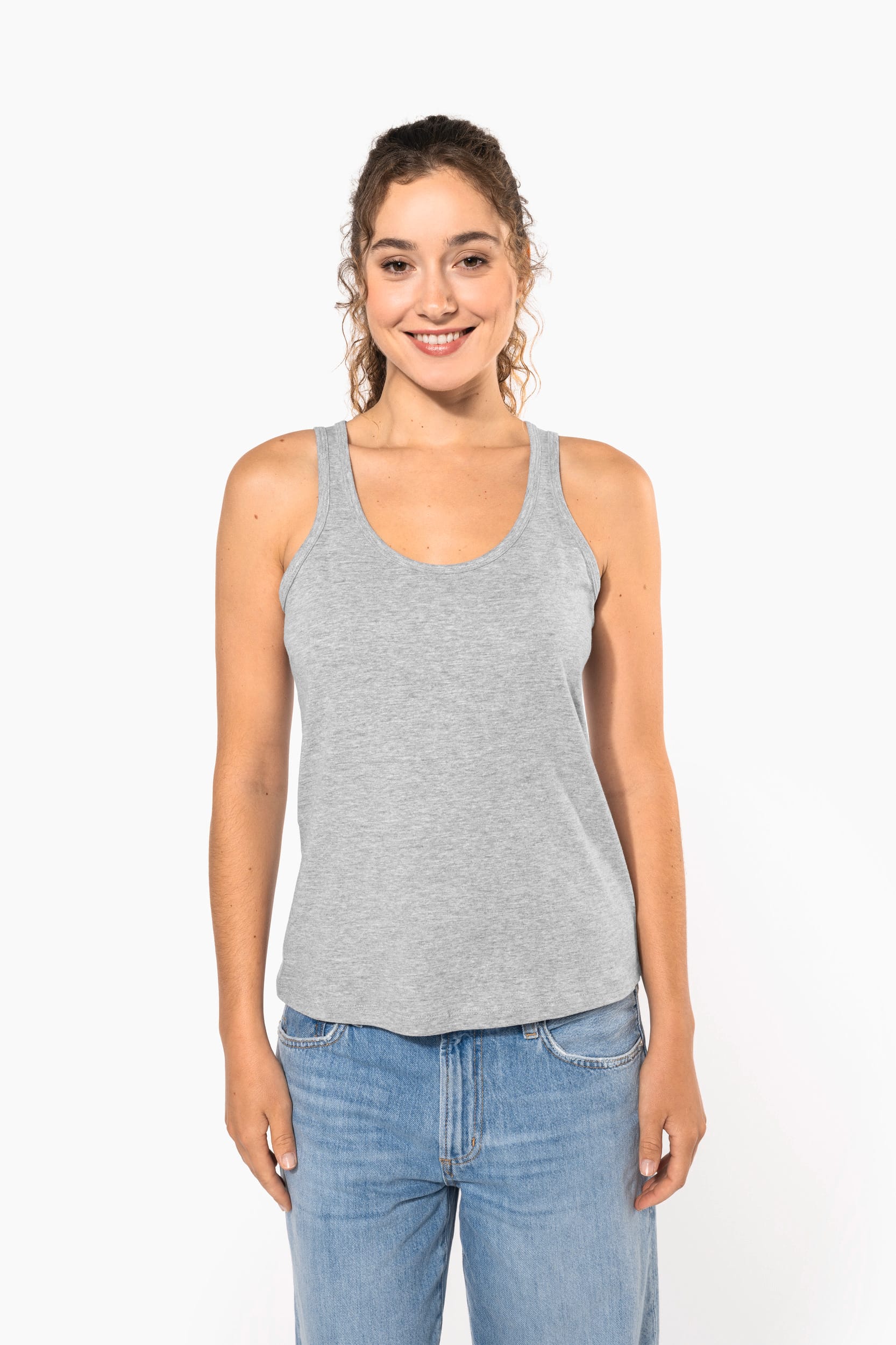 Camiseta sin mangas de algodón orgánico para mujer – 140 g/m² | K3024IC