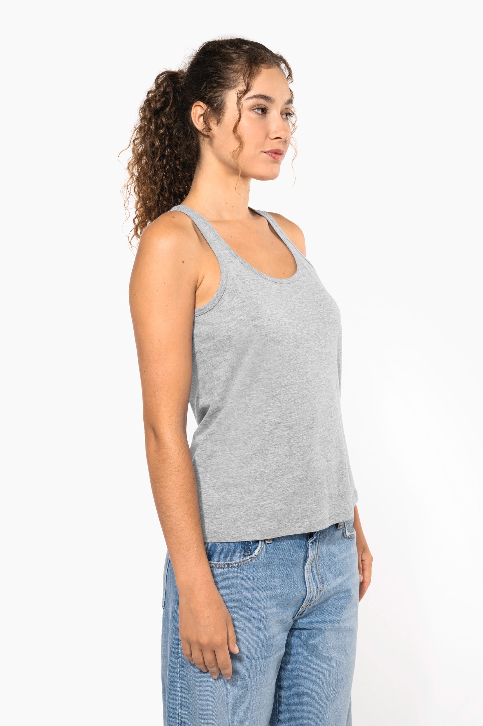 Camiseta sin mangas de algodón orgánico para mujer – 140 g/m² | K3024IC
