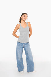 Camiseta sin mangas de algodón orgánico para mujer – 140 g/m² | K3024IC