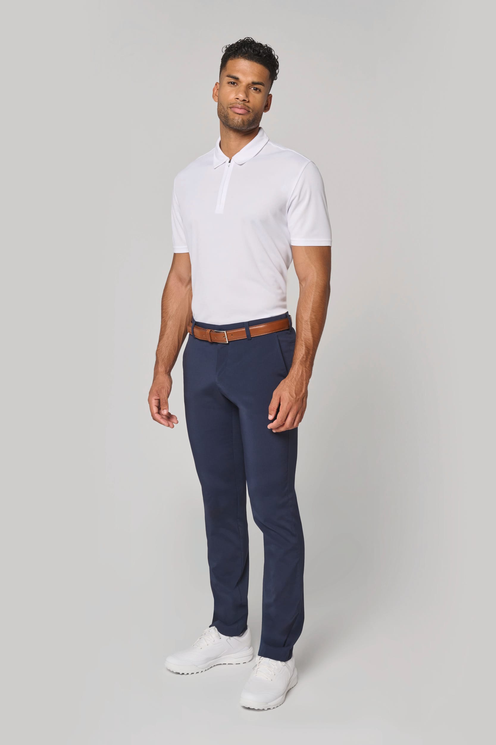 Men's 1/4 Zip Sports Polo Shirt | PA492