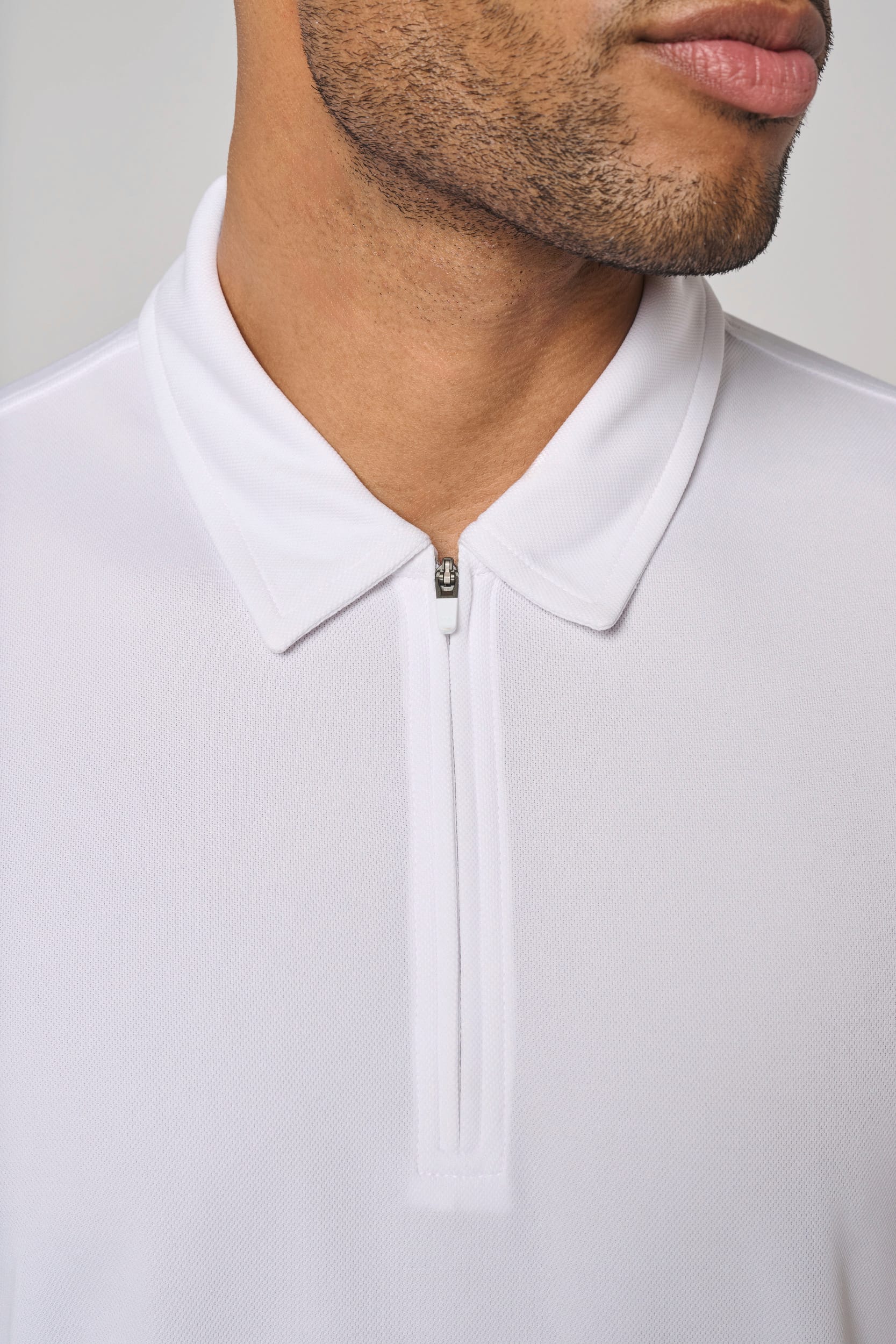 Men's 1/4 Zip Sports Polo Shirt | PA492