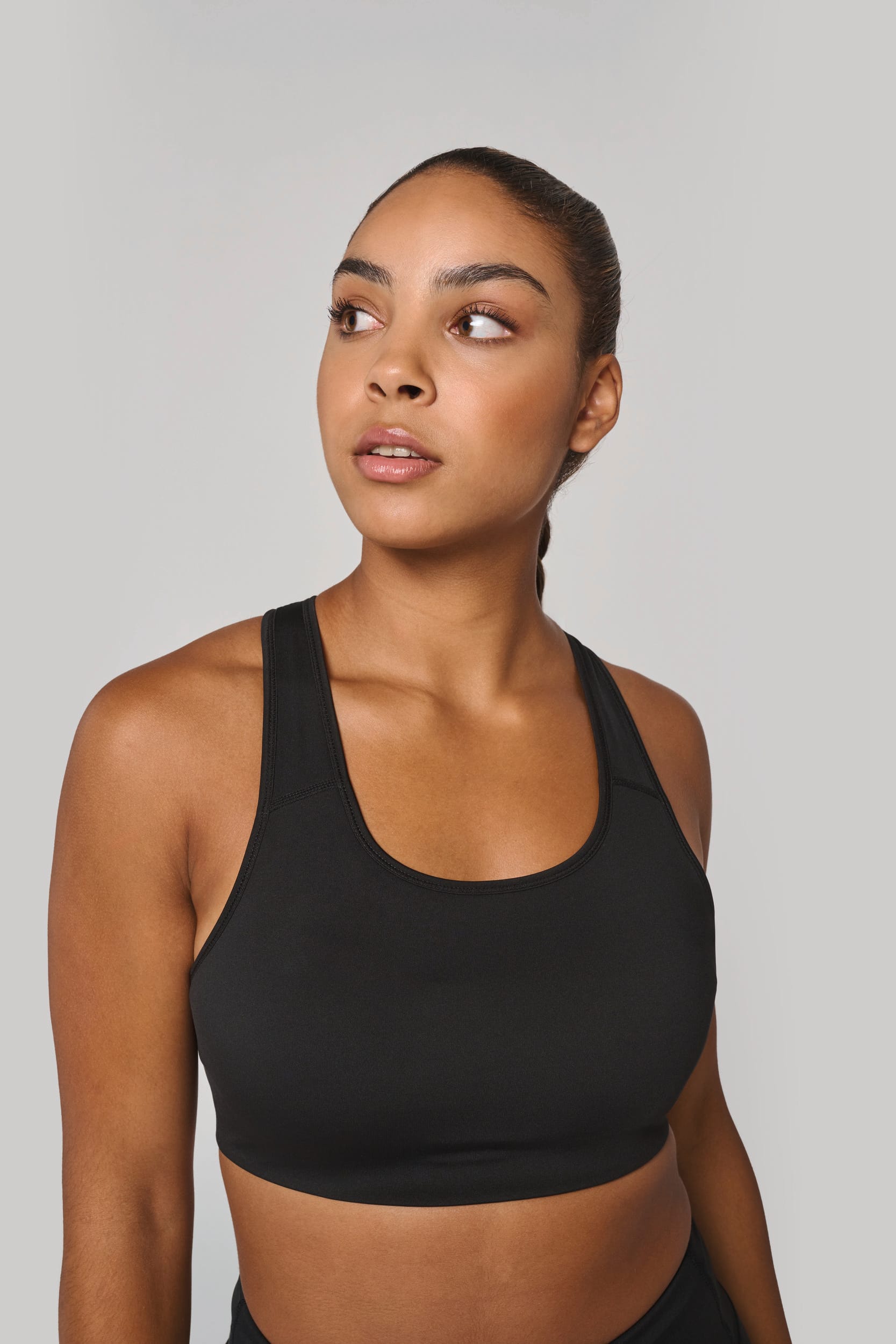 Reggiseno sportivo da donna con dorso a vogatore in poliestere riciclato | PA096