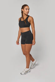 Reggiseno sportivo da donna con dorso a vogatore in poliestere riciclato | PA096