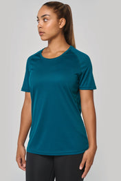 T-shirt sportiva da donna riciclata a girocollo - PA4013