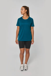 T-shirt sportiva da donna riciclata a girocollo - PA4013