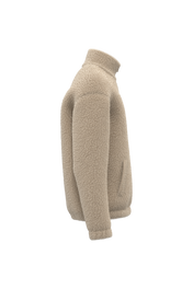 Spasso SP404 - Unisex Sherpa Dropped Shoulders Full Zip Sweatshirt