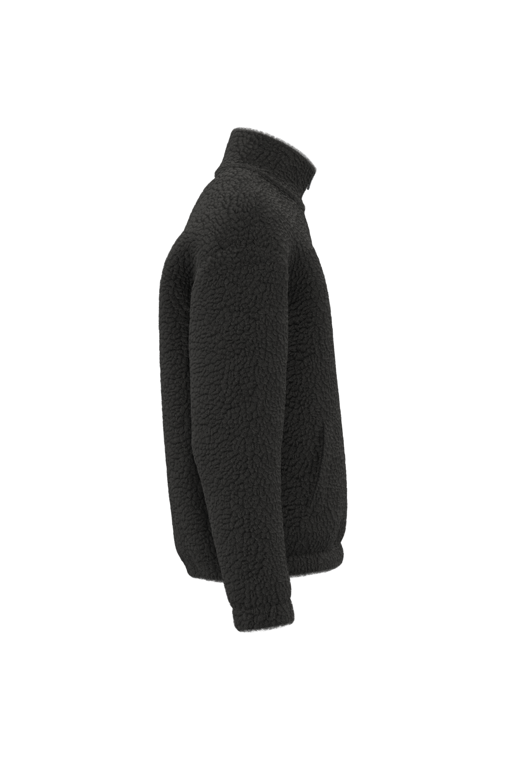 Spasso SP404 - Unisex Sherpa Dropped Shoulders Full Zip Sweatshirt