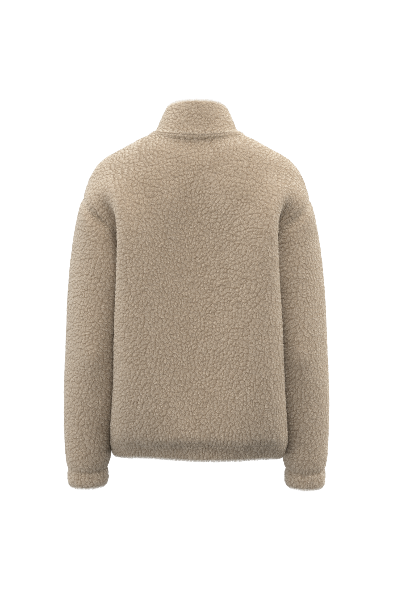 Spasso SP404 - Unisex Sherpa Dropped Shoulders Full Zip Sweatshirt