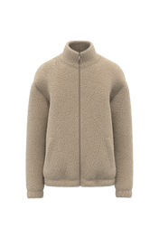 Spasso SP404 - Unisex Sherpa Dropped Shoulders Full Zip Sweatshirt