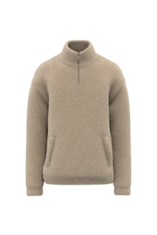 Spasso SP403 - Unisex Sherpa Dropped Shoulders Quarter Zip Sweatshirt