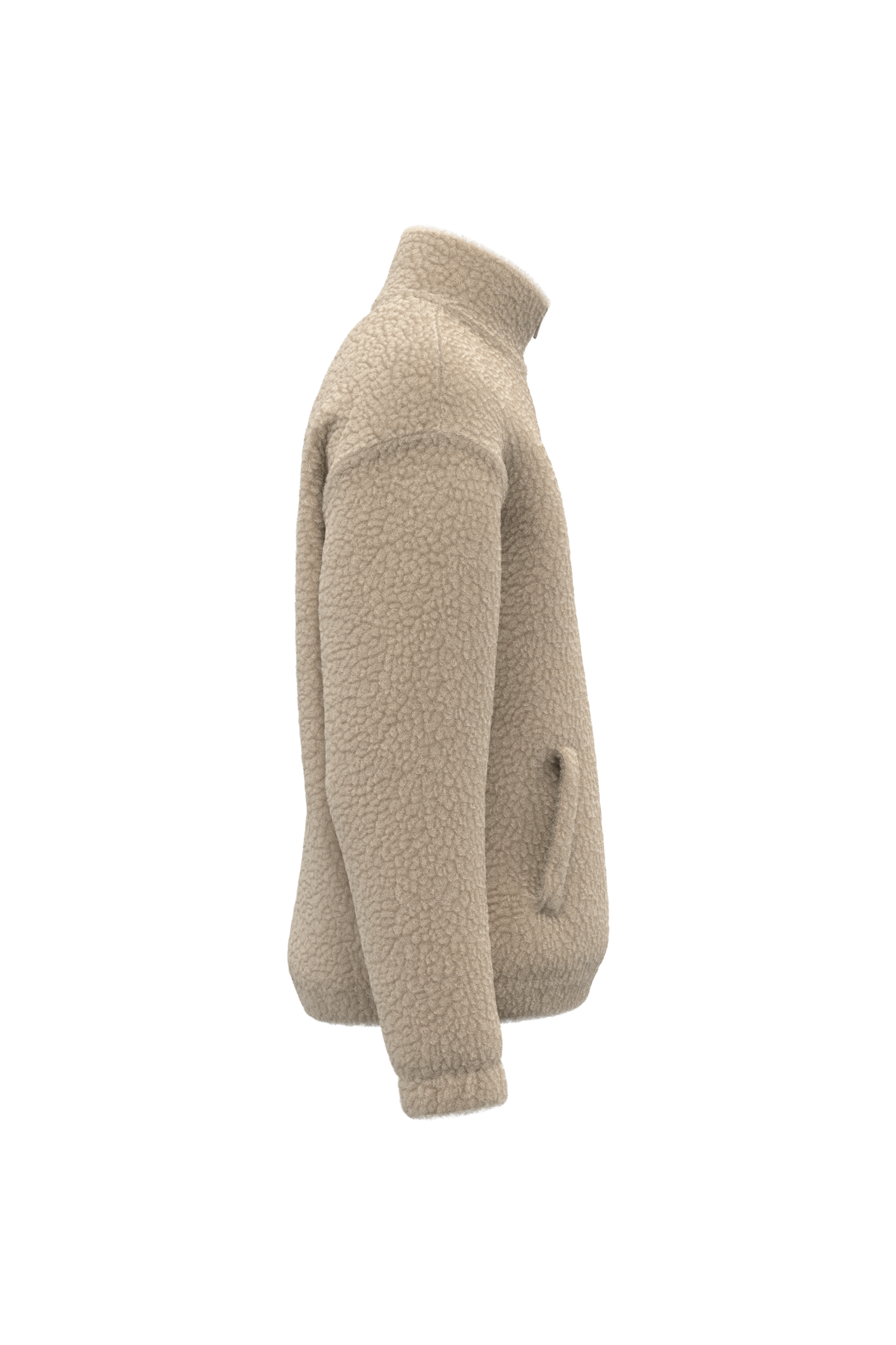 Spasso SP403 - Unisex Sherpa Dropped Shoulders Quarter Zip Sweatshirt