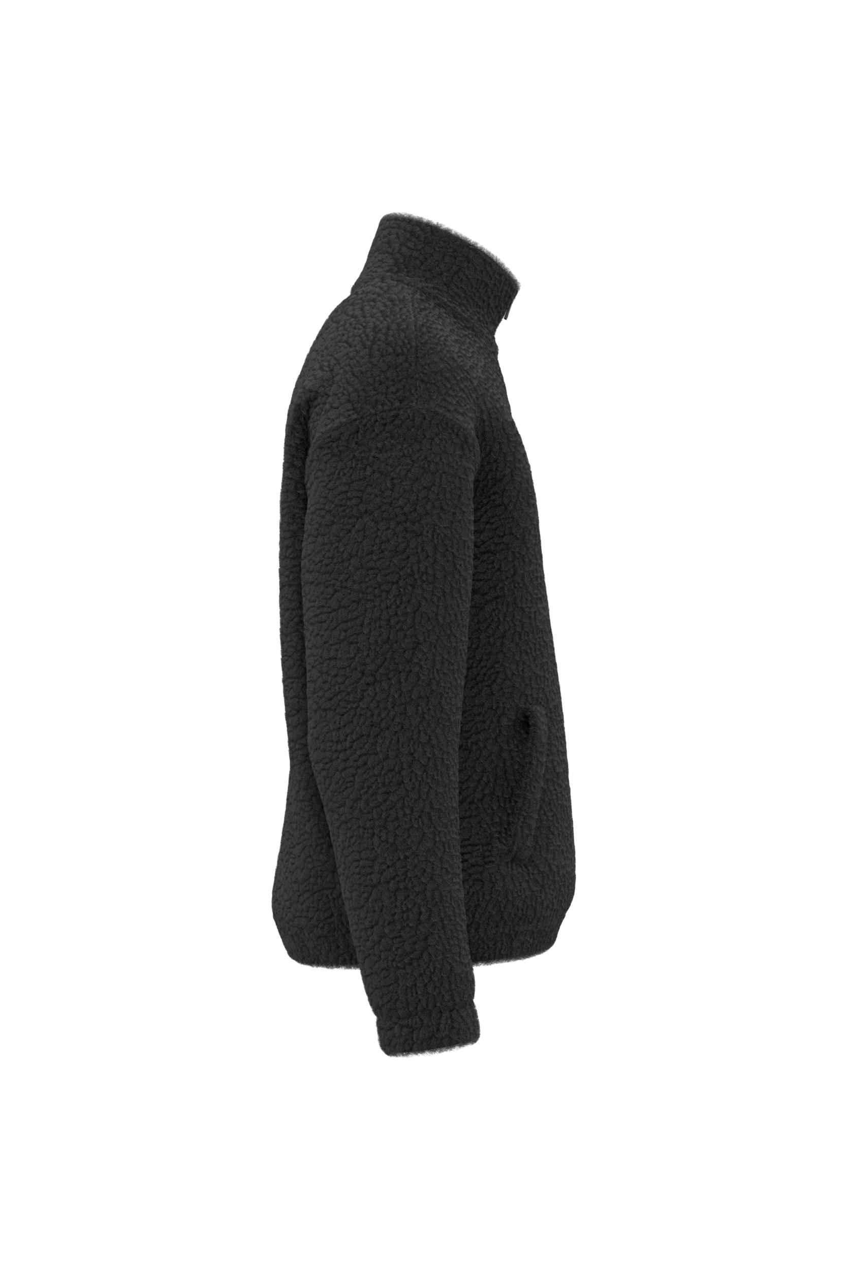 Spasso SP403 - Unisex Sherpa Dropped Shoulders Quarter Zip Sweatshirt