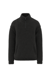 Spasso SP403 - Unisex Sherpa Dropped Shoulders Quarter Zip Sweatshirt