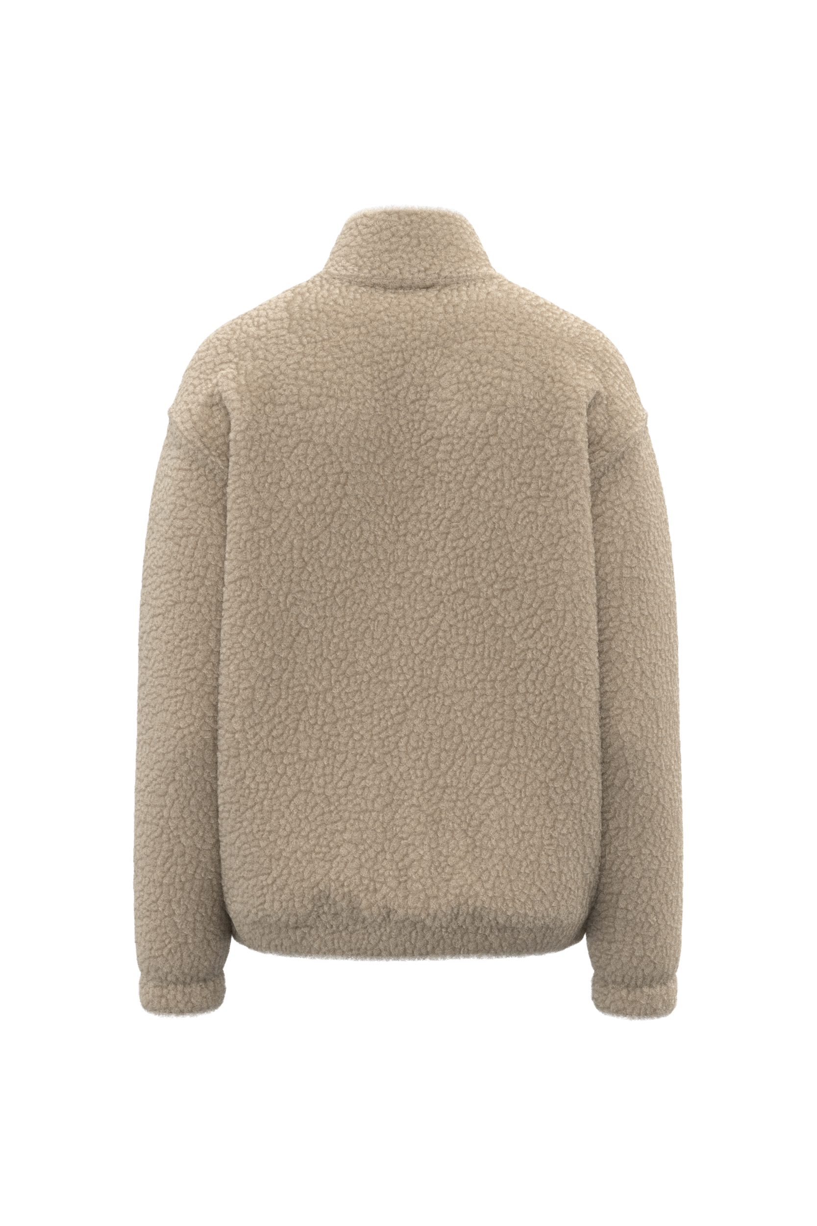 Spasso SP403 - Unisex Sherpa Dropped Shoulders Quarter Zip Sweatshirt