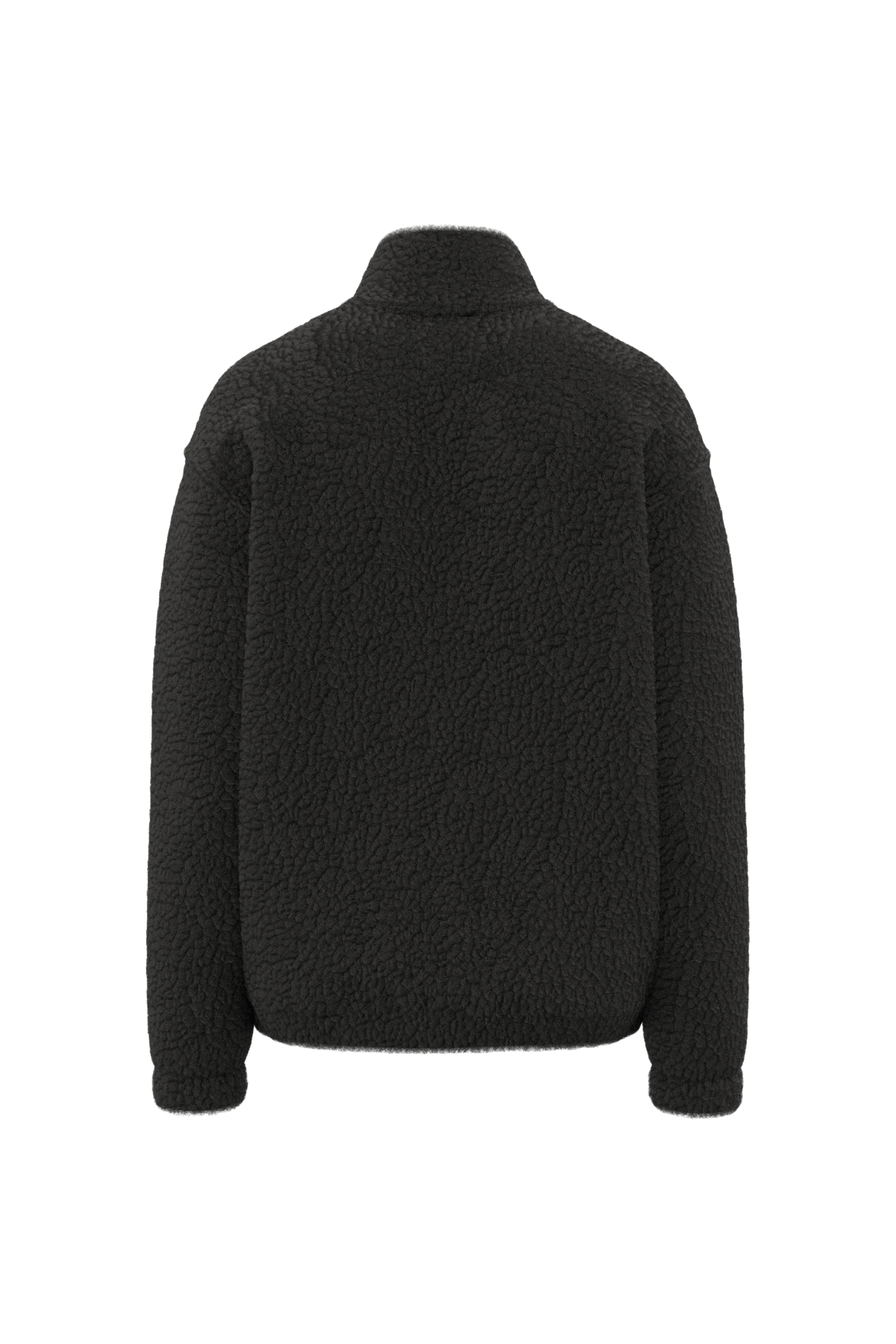 Spasso SP403 - Unisex Sherpa Dropped Shoulders Quarter Zip Sweatshirt