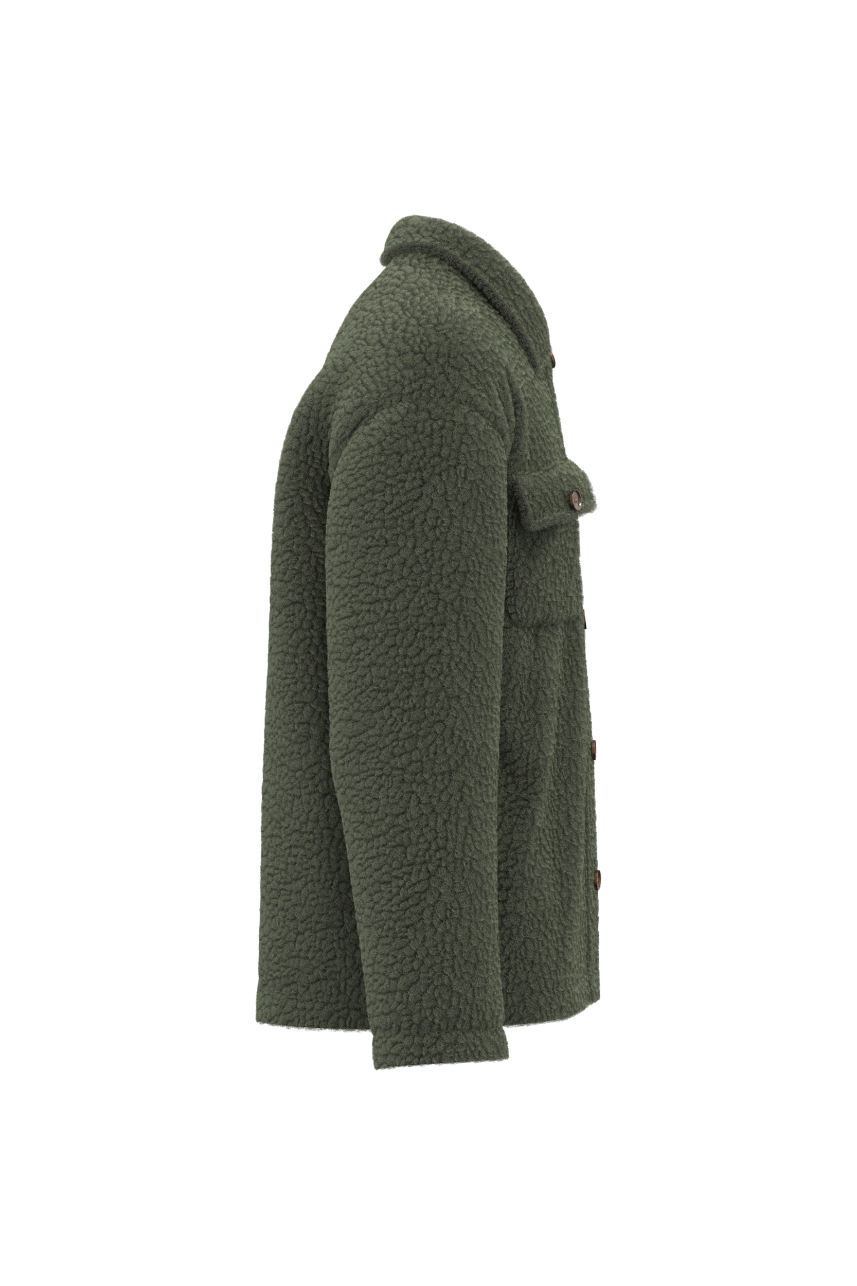 Spasso SP508 - Unisex Sherpa Dropped Shoulders Overshirt