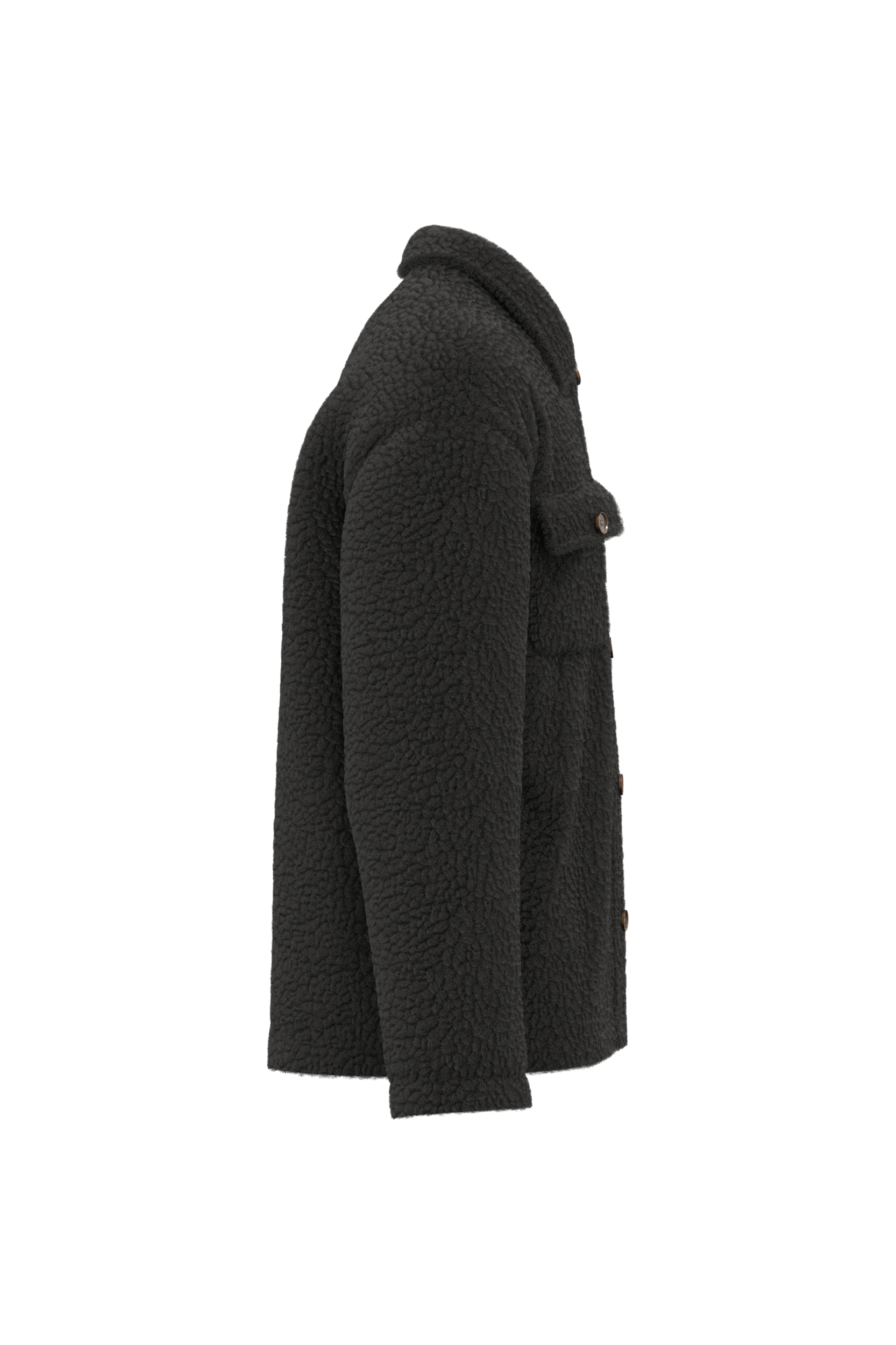 Spasso SP508 - Unisex Sherpa Dropped Shoulders Overshirt