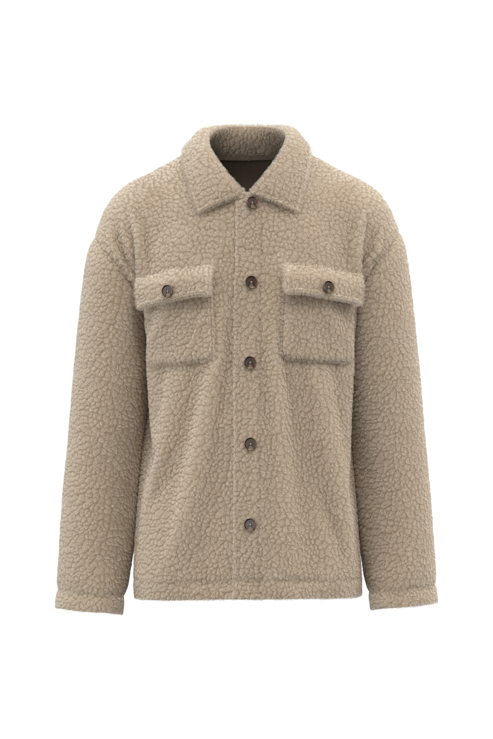 Spasso SP508 - Unisex Sherpa Dropped Shoulders Overshirt