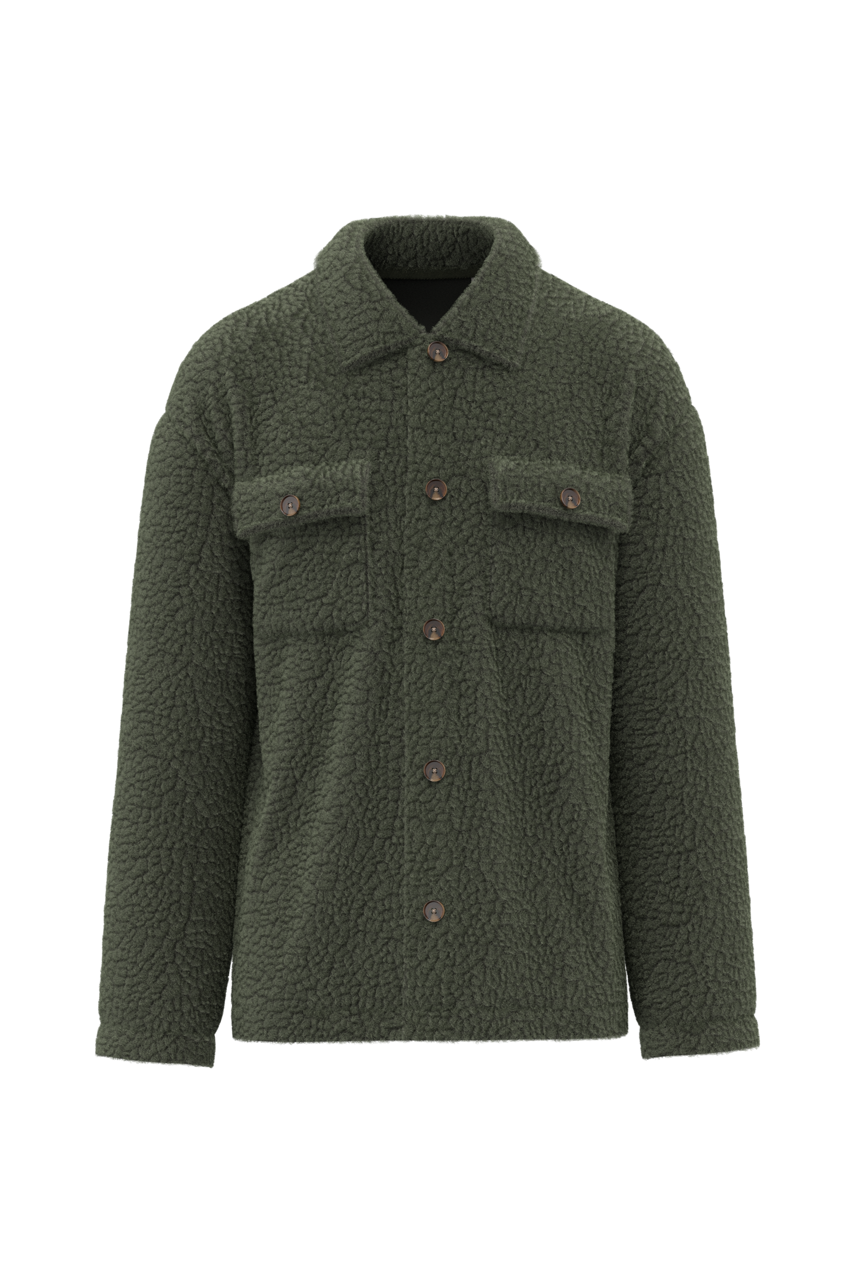 Spasso SP508 - Unisex Sherpa Dropped Shoulders Overshirt