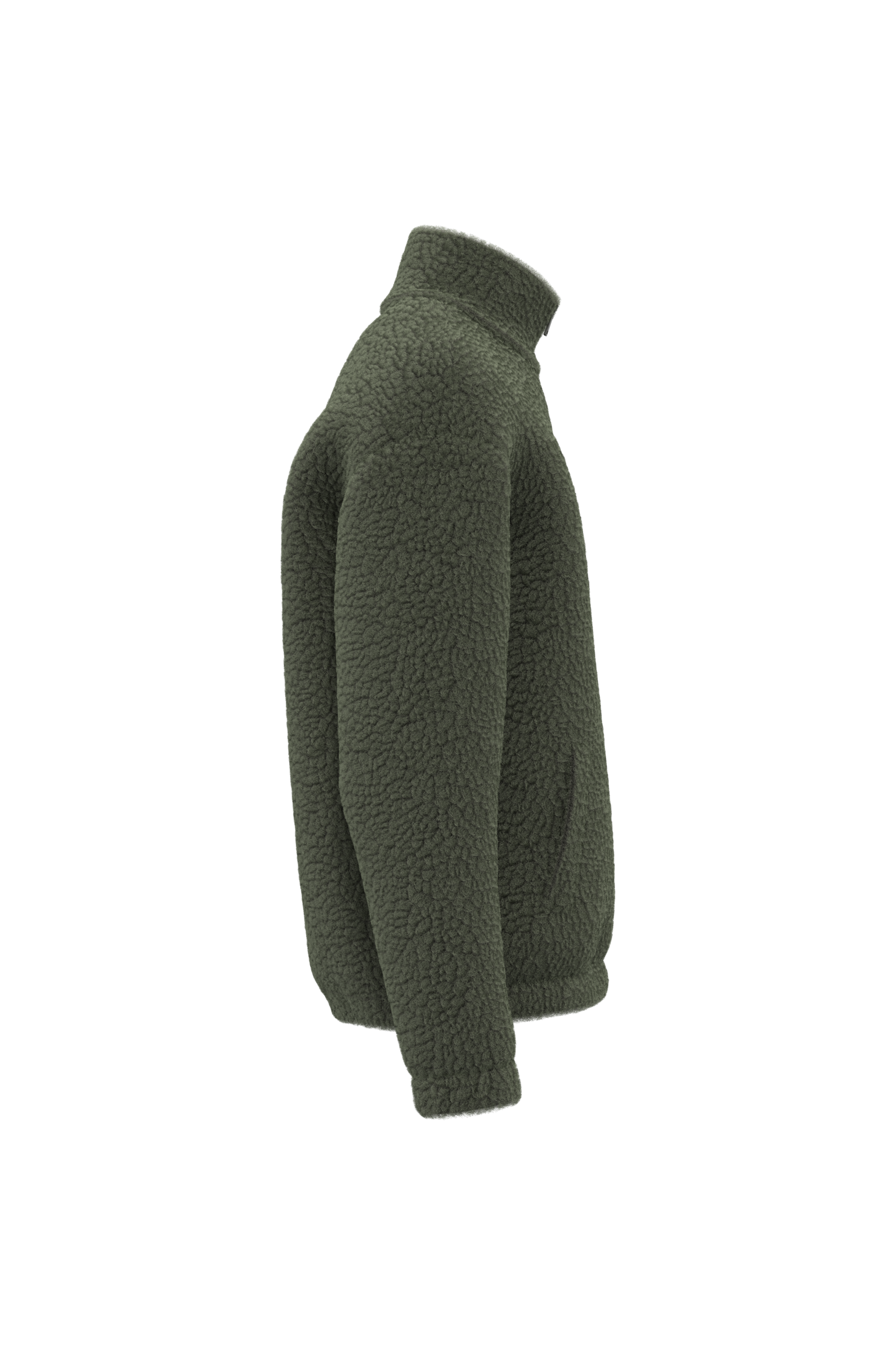 Spasso SP404 - Unisex Sherpa Dropped Shoulders Full Zip Sweatshirt