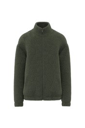 Spasso SP404 - Unisex Sherpa Dropped Shoulders Full Zip Sweatshirt