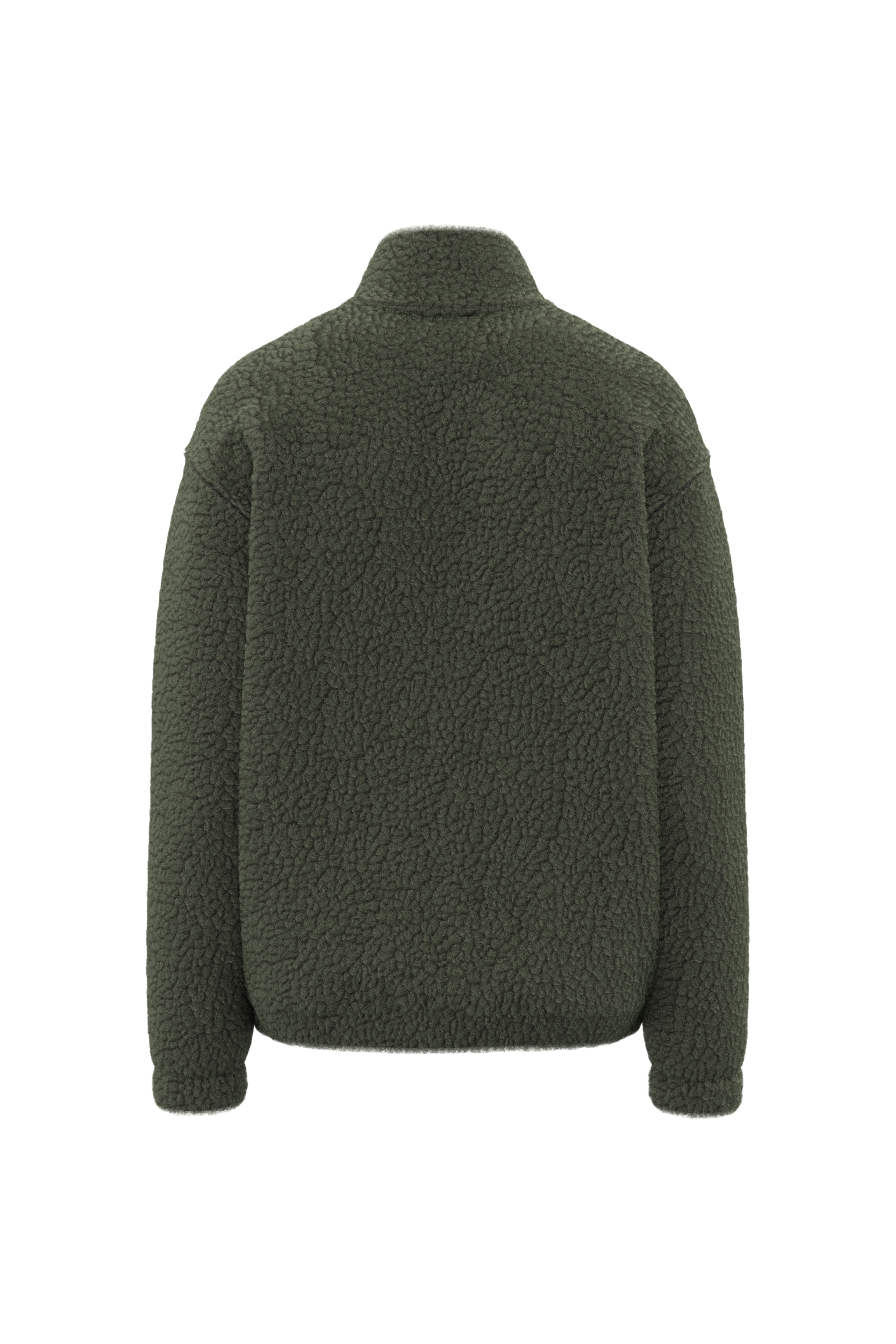 Spasso SP403 - Unisex Sherpa Dropped Shoulders Quarter Zip Sweatshirt