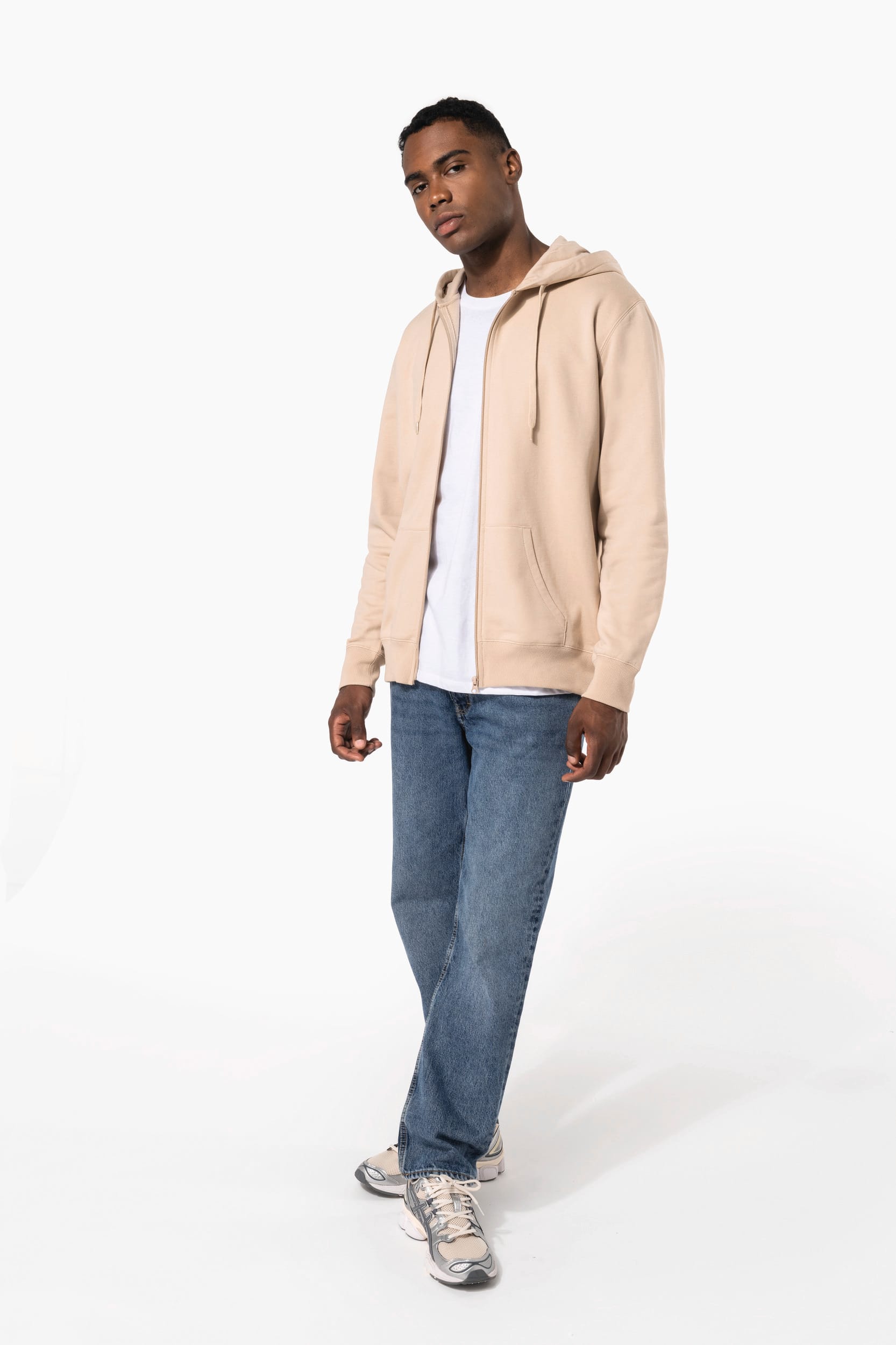 Sweat à capuche zippé recyclé unisexe – 280 g/m² | K4042