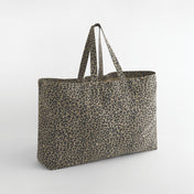 Westford Mill W336 - Oversized Tote Bag In Leopard Print Canvas