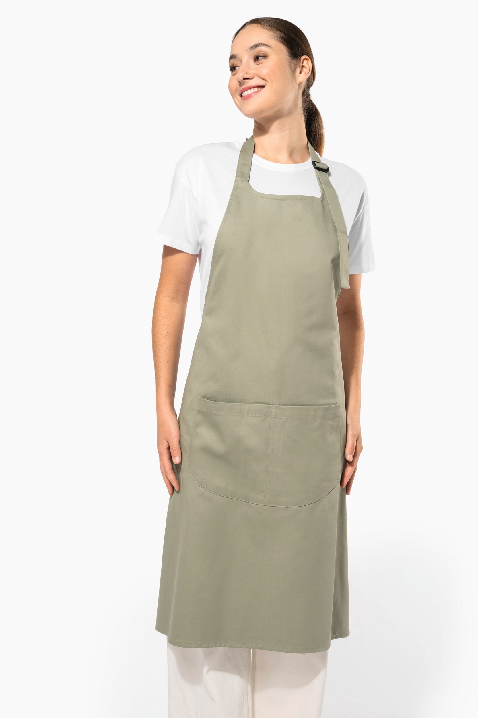 Organic Cotton Apron With Pocket - K8007