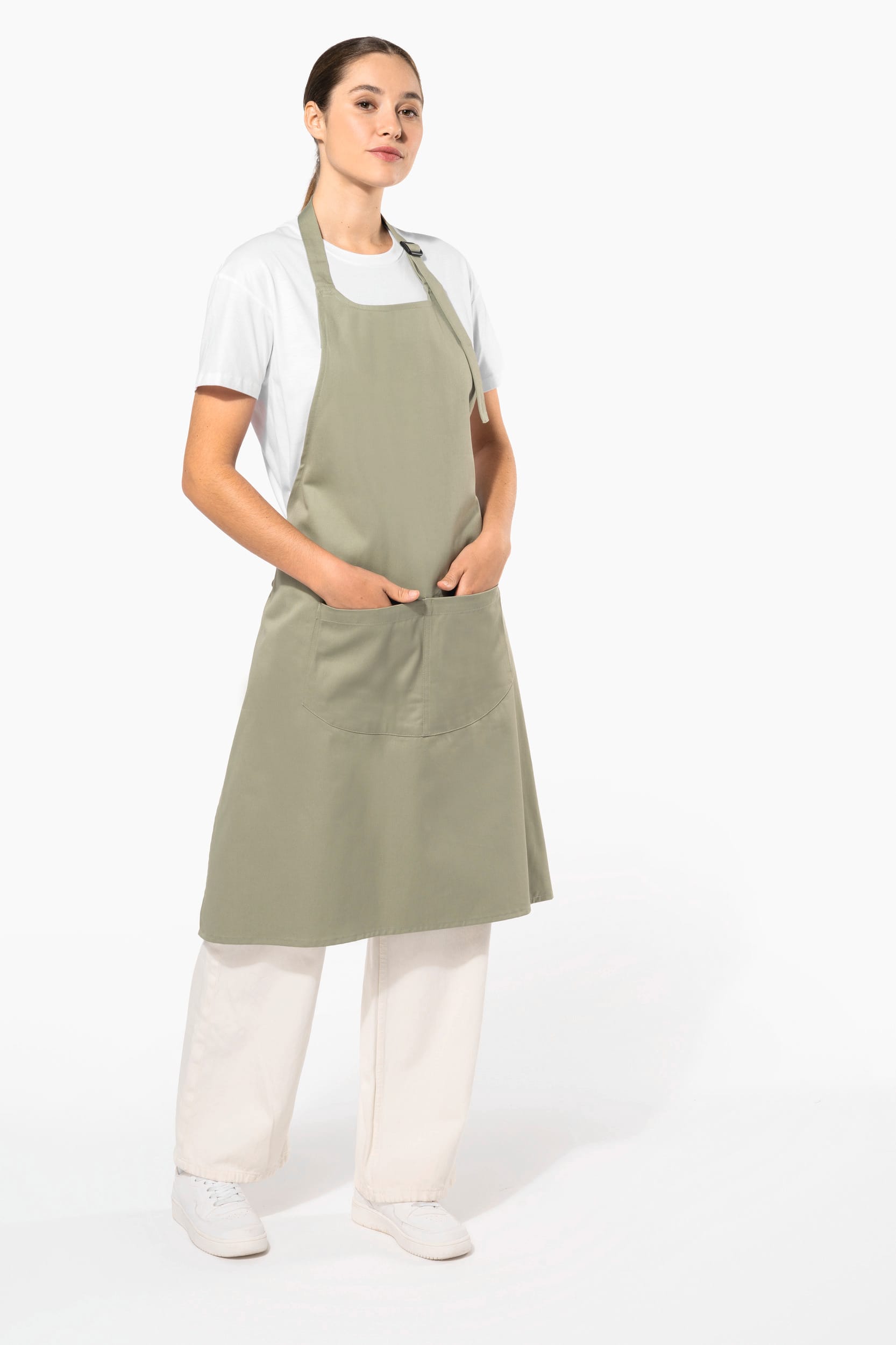 Organic Cotton Apron With Pocket - K8007