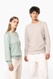 Sweat-shirt à manches raglan et col rond en coton biologique pour femmes - K481