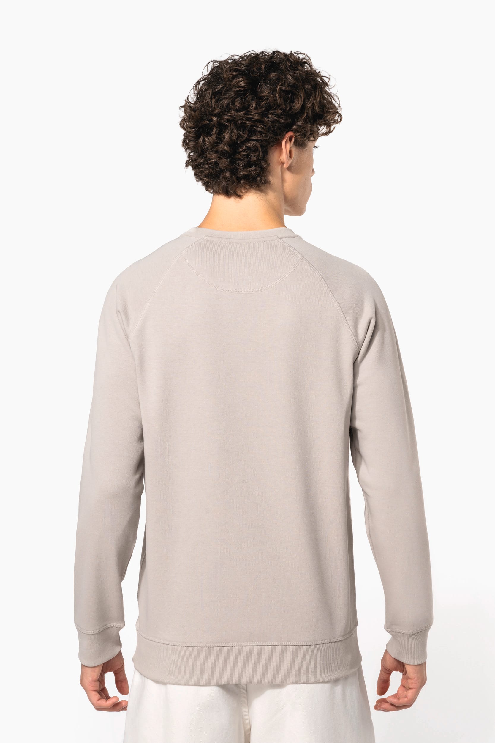 Sweatshirt à manches raglan et col rond en coton biologique pour homme - K480