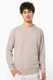 Sweatshirt à manches raglan et col rond en coton biologique pour homme - K480
